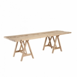 EIKEN TAFEL 80/250CM MET 2 SCHRAGEN